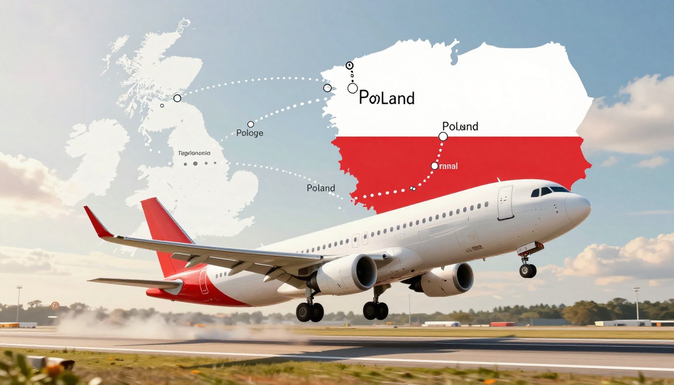 Ile trwa lot z Anglii do Polski